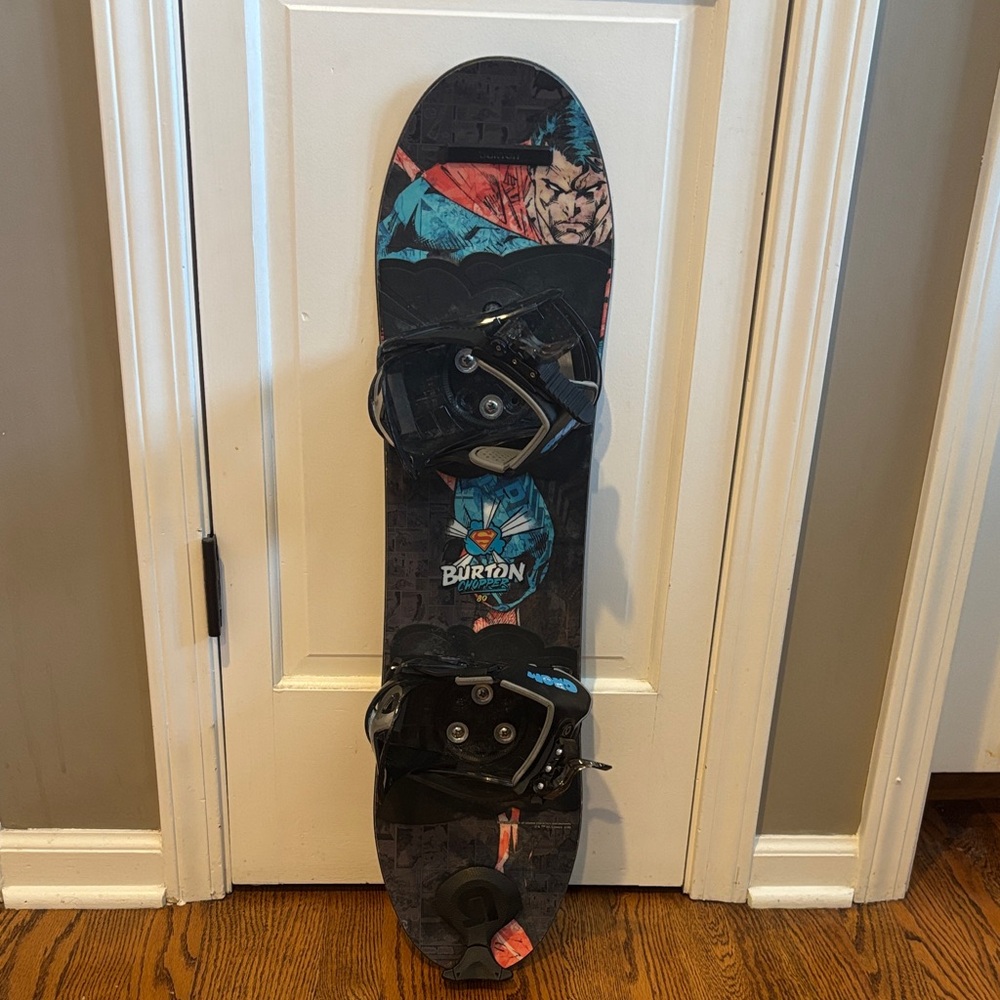 Burton Black and Blue Snowboard with Bindings